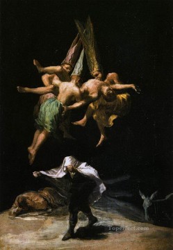 Witches in the Air Romantic modern Francisco Goya Oil Paintings